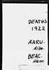 New York Death Index - 1922 New York Death Index - 1922