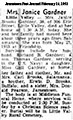 Obituary of Janice Gardner Obituary of Janice Gardner
