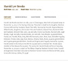 Obituary of Harold Lee Brooks Obituary of Harold Lee Brooks