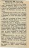 Obituary of Blanche M Christy Obituary of Blanche M Christy